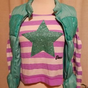Girls teal puffy vest